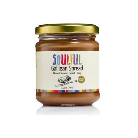 SINDYANNA OF GALILEE Almond Spread – Natural Israeli Spread with Almonds, Sesame, Carob Syrup & Honey