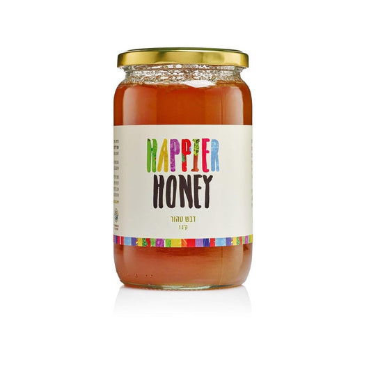 SINDYANNA OF GALILEE Happy Honey Jar pure unheated and unfiltered honey produced from wildflowers Made in the Galilee and the Jezreel Valley, fair trade, 8.8 Oz