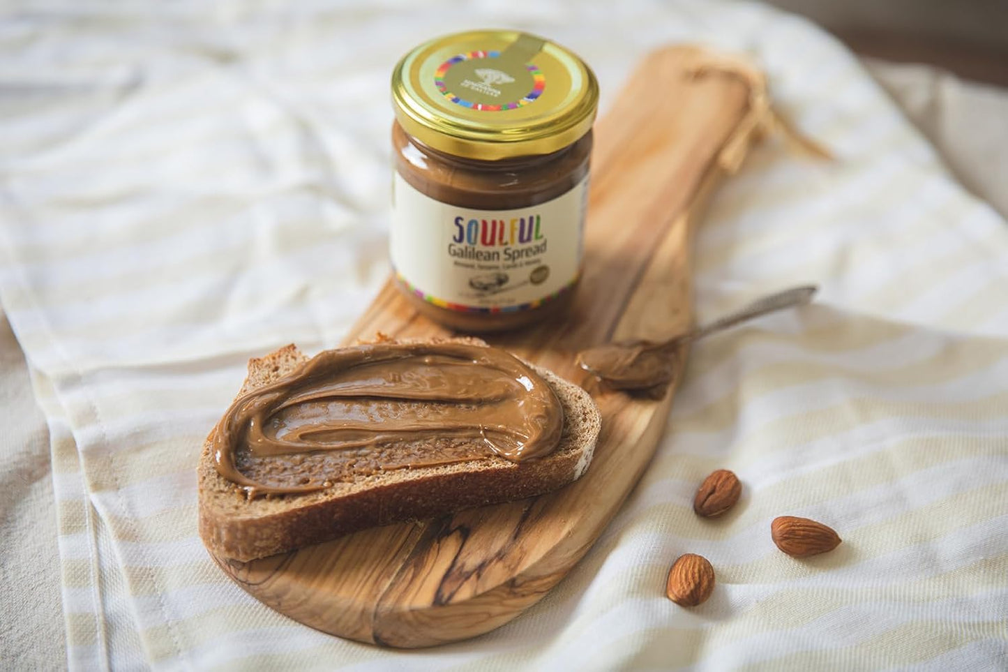 Sindyanna of Galilee Almond Spread – Natural Israeli Spread with Almonds, Sesame, Carob Syrup & Honey