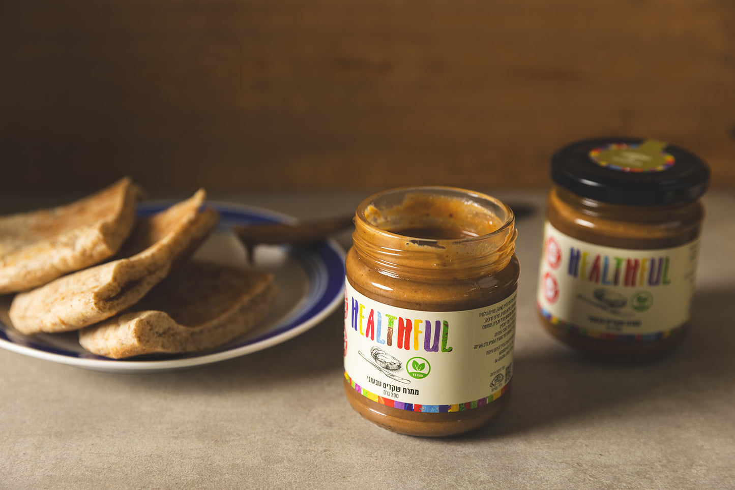 SINDYANNA OF GALILEE Vegan Almond Spread – Natural Spread with Almonds, Sesame, Carob Syrup & Date Honey