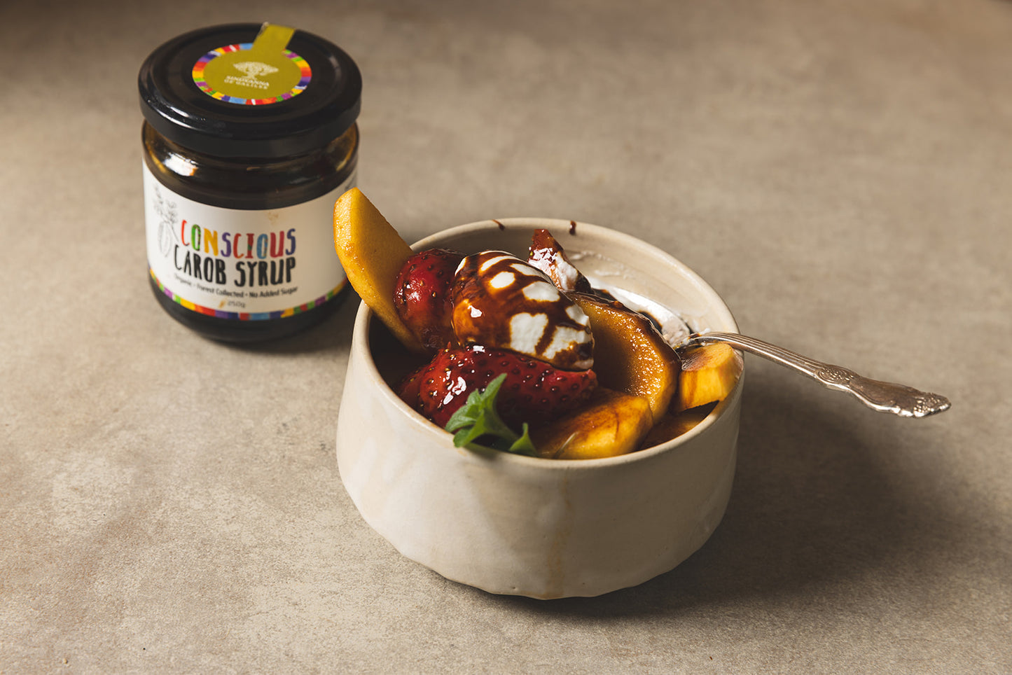 SINDYANNA OF GALILEE Organic Carob Syrup – Biblical Forest Carob, No Sugar Added, Natural Sweetener, Handcrafted by Arab Farmers in Galilee, Vegan & Fair Trade (250Gr)