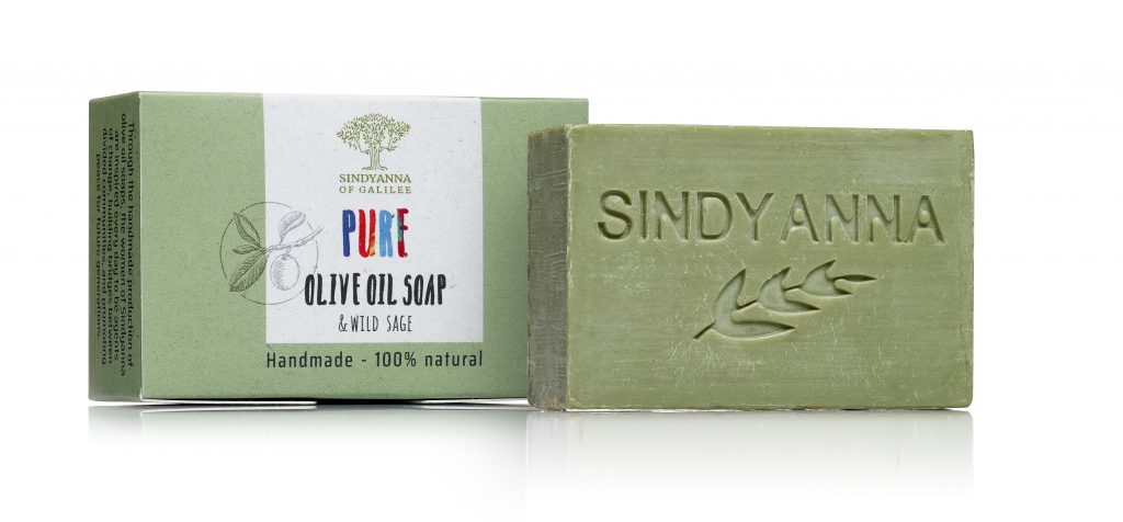 SINDYANNA OF GALILEE All Natural I Made by Hand I Fair Trade I Made with Extra Virgin Olive Oil Bar Soap, Handmade, Natural (6 Pack Soap Set) (Wild Sage)