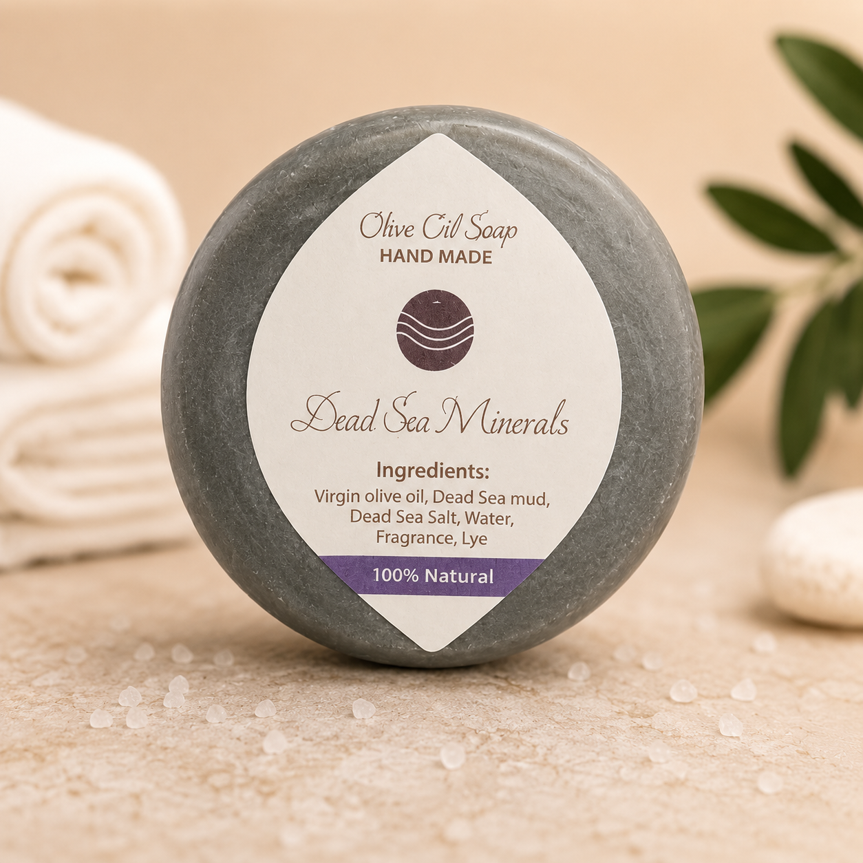 SINDYANNA OF GALILEE All Natural I Made by Hand I Fair Trade I Made with Extra Virgin Olive Oil Bar Soap, Handmade, Natural (6 Pack Soap Set) (Deadsea Mud)