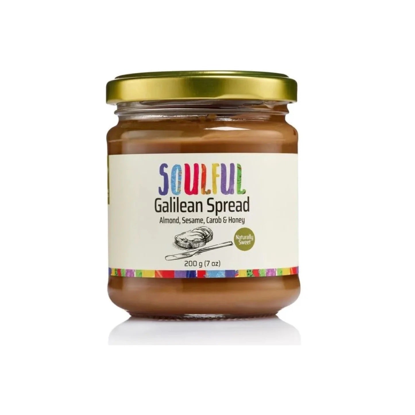 SINDYANNA OF GALILEE Almond Spread – Natural Israeli Spread with Almonds, Sesame, Carob Syrup & Honey