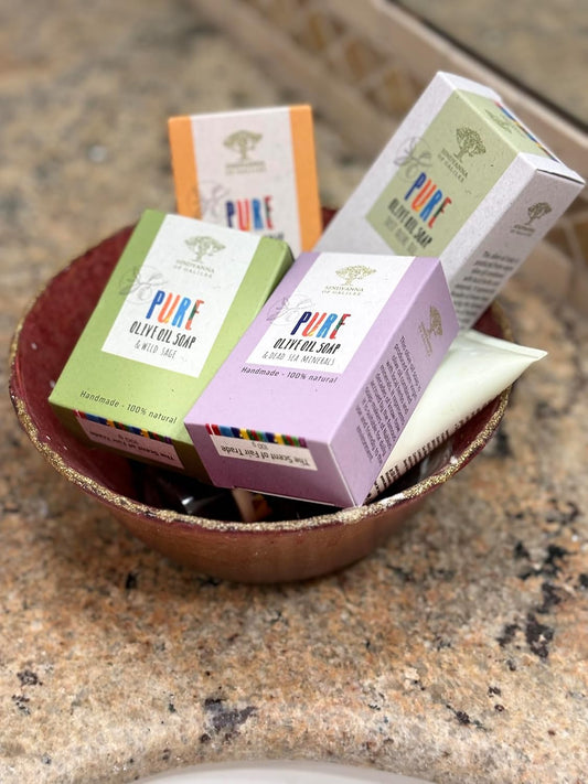 Handmade Bar Soap Set – 6 Natural Scents – Fair Trade Nablus Soap with Extra Virgin Olive Oil – All-Natural, Vegan, Moisturizing, Eco-Friendly Skincare