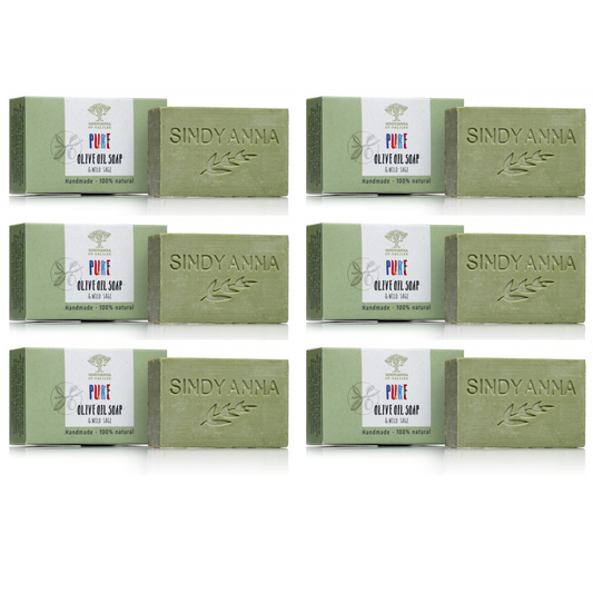 SINDYANNA OF GALILEE All Natural I Made by Hand I Fair Trade I Made with Extra Virgin Olive Oil Bar Soap, Handmade, Natural (6 Pack Soap Set) (Wild Sage)