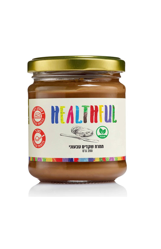 SINDYANNA OF GALILEE Vegan Almond Spread – Natural Spread with Almonds, Sesame, Carob Syrup & Date Honey