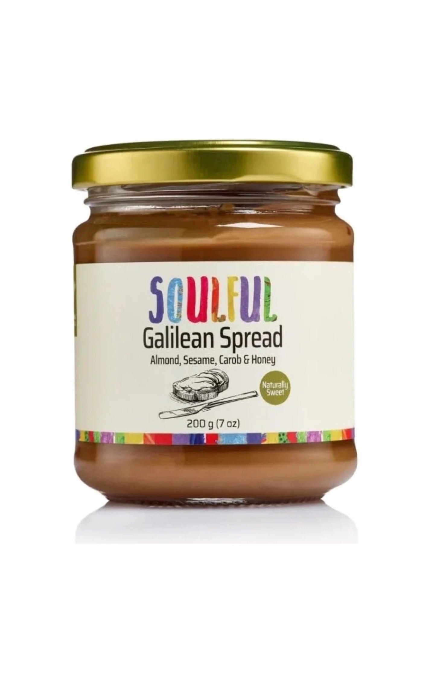 SINDYANNA OF GALILEE Almond Spread – Natural Israeli Spread with Almonds, Sesame, Carob Syrup & Honey